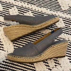 Clarks denim canvas wedge